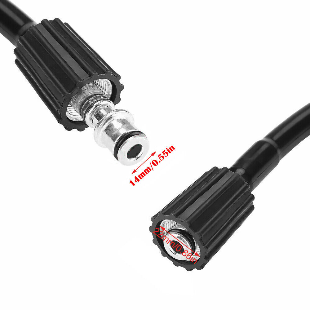 50 FT High Pressure Washer Hose 5800 PSI M22-14MM Power Washer Extension Hose