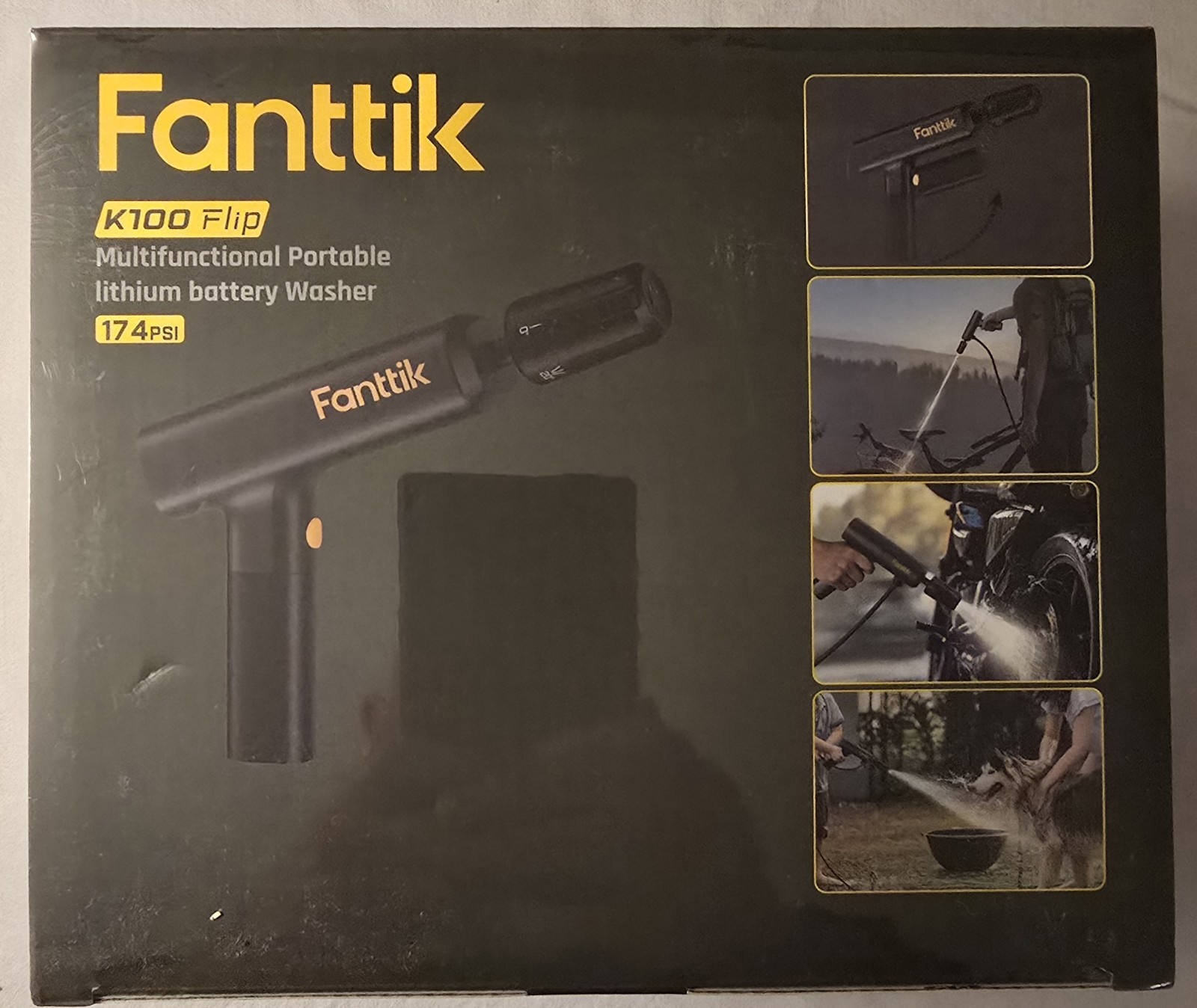 Fanttik K100 Flip Portable Cordless Electric Sprayer, Foldable Pressure Washer
