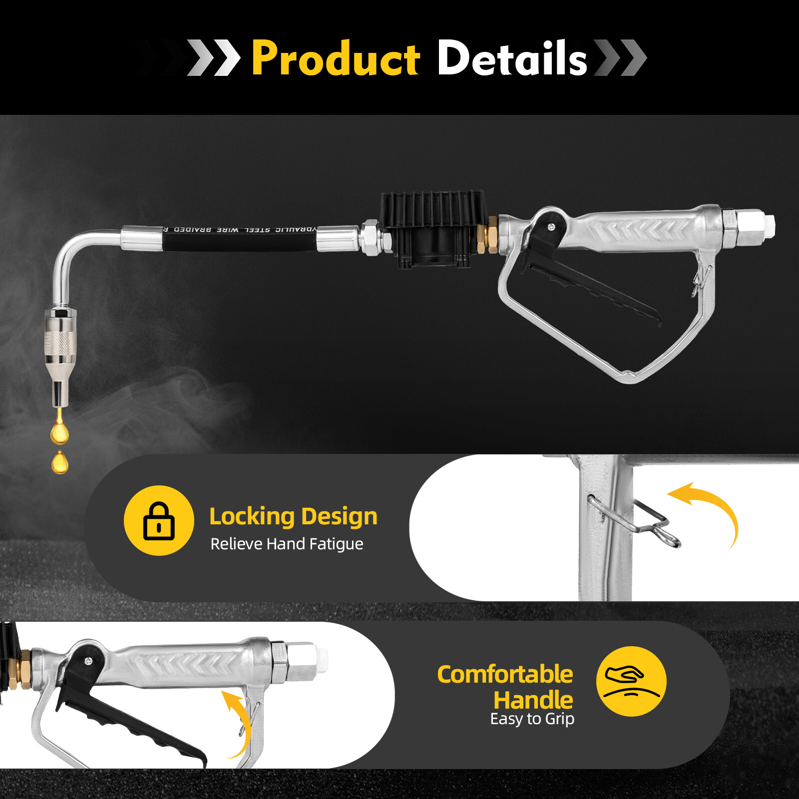 Electronic Oil Metering Gun with LCD Display and Adjustable Flow Rate
