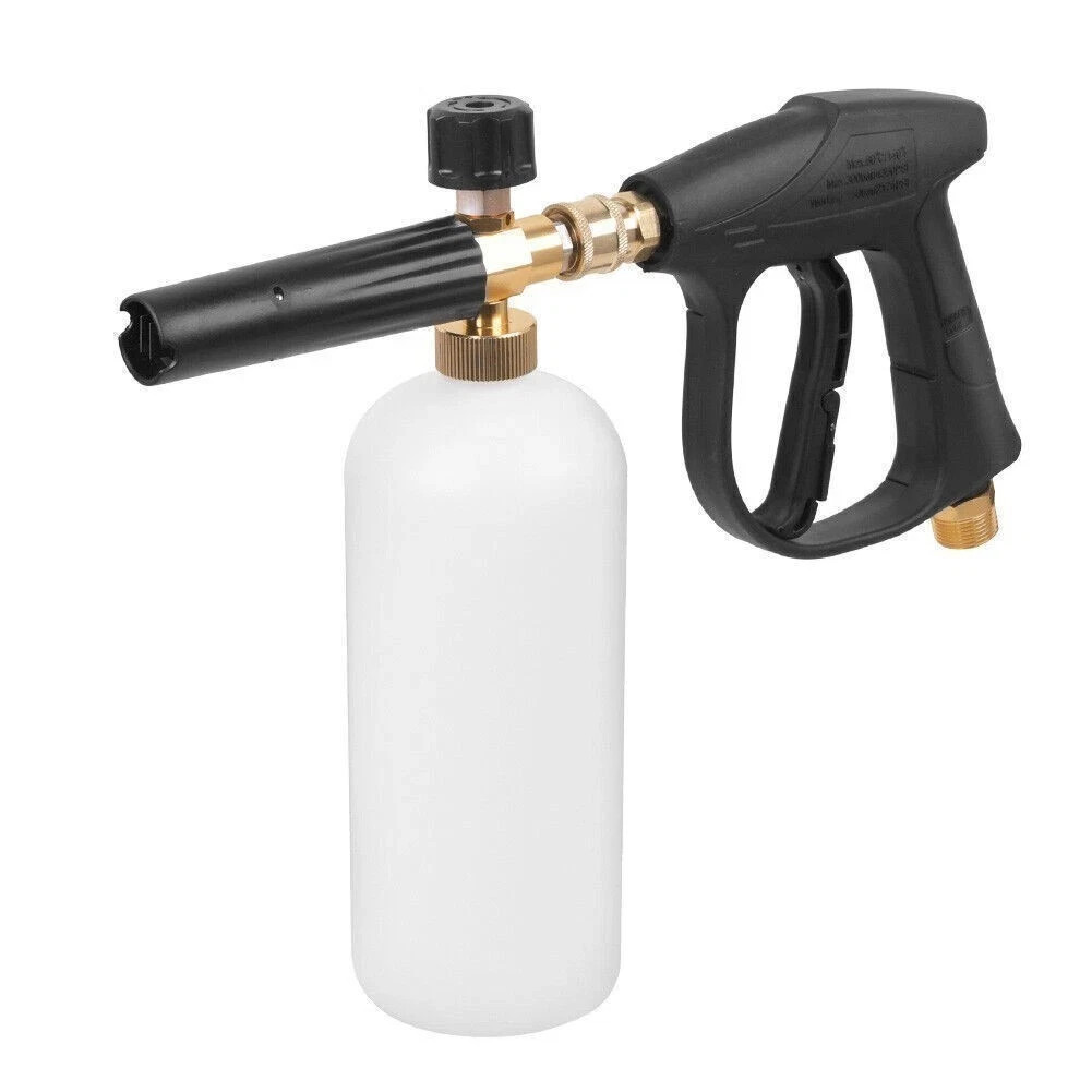 Snow Foam Lance Cannon Soap Bottle Sprayer Pressure Washer Gun Car Wash 1/4″