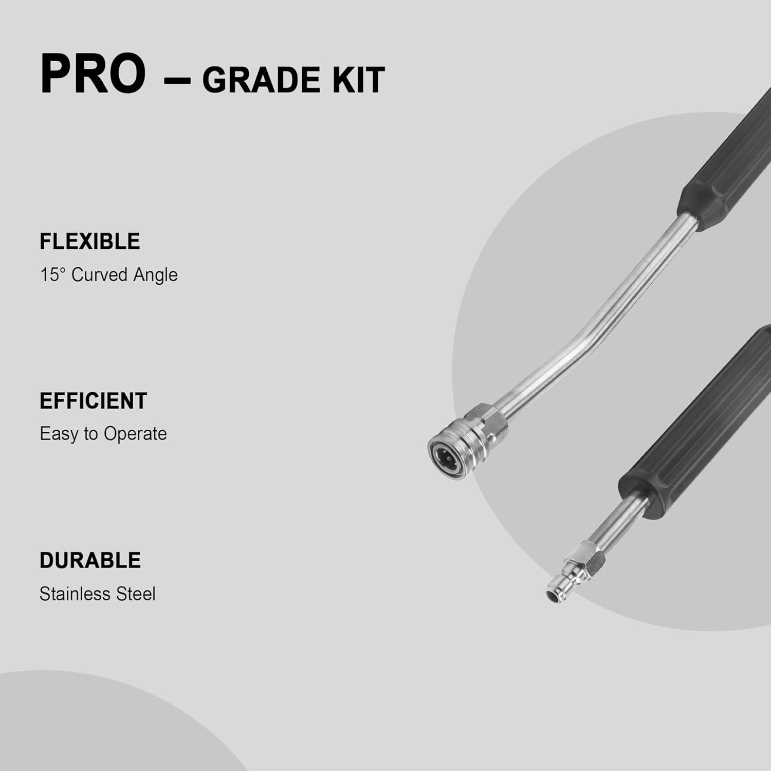 Pressure Washer Extension Wand, Anti-Slip Grip Power Washer Lance for Car Washin