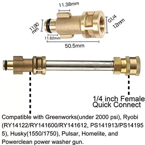 Foam Cannon Replacement Parts For Portland Husky And Ryobi Pressure Washer With