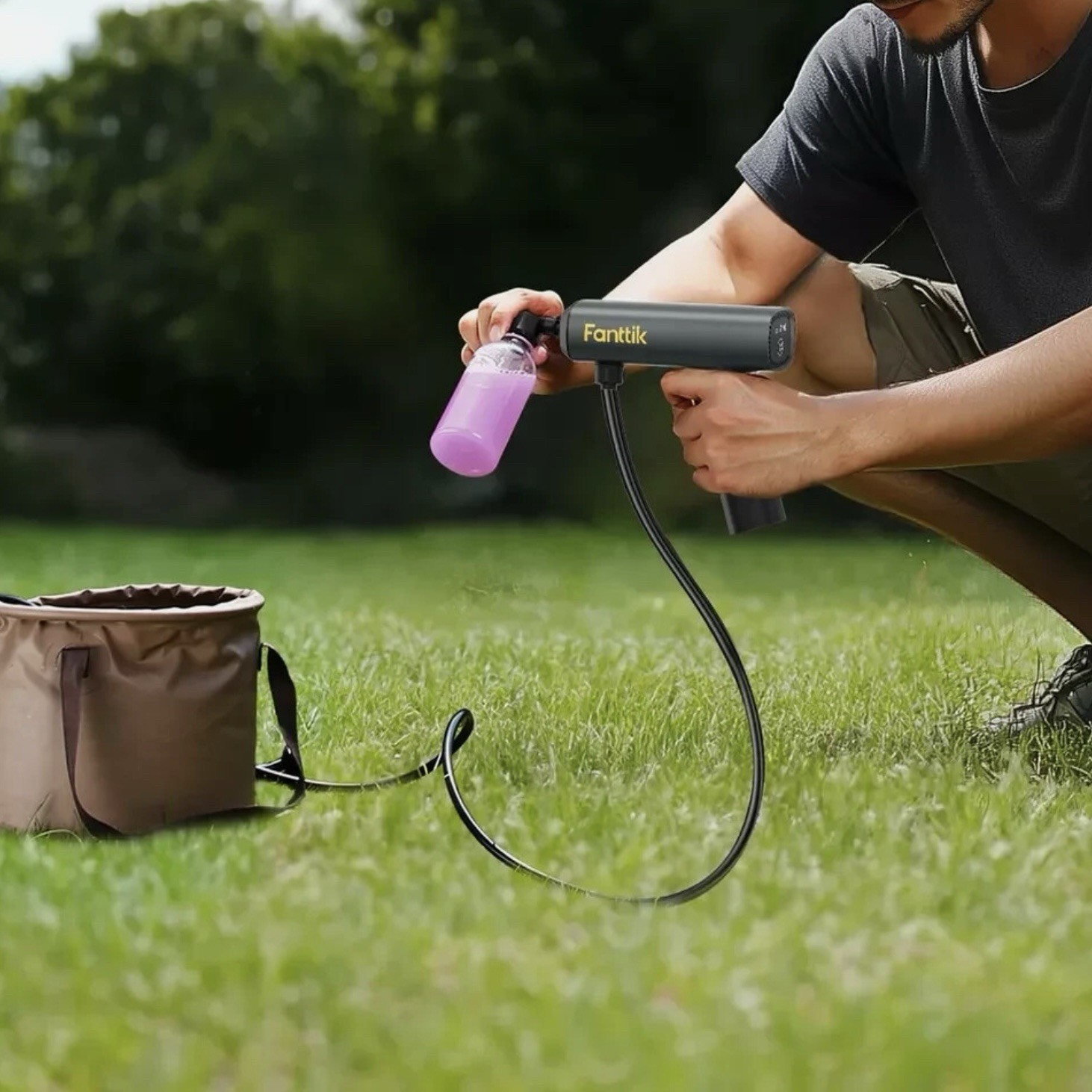 Fanttik K100 Flip Portable Cordless Electric Sprayer, Foldable Pressure Washer.