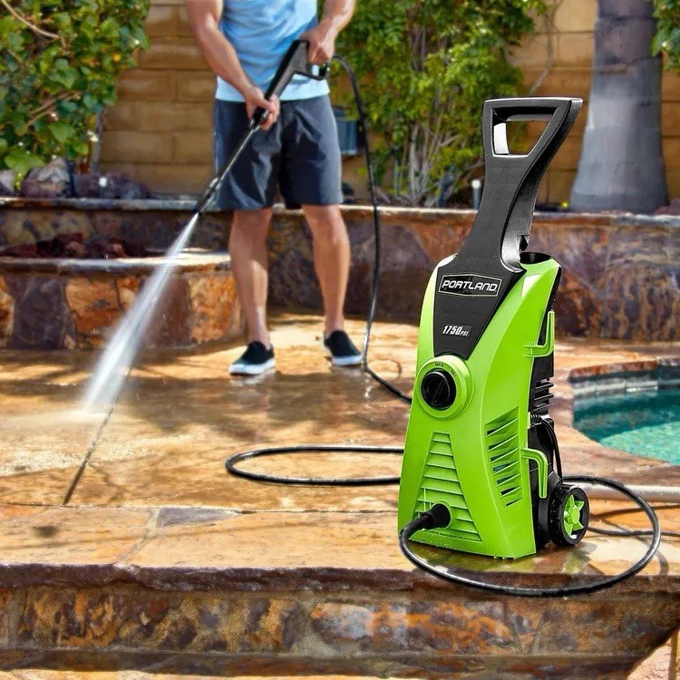 PORTLAND 1750 PSI Electric Pressure Washer – Portable w/ 20ft Hose