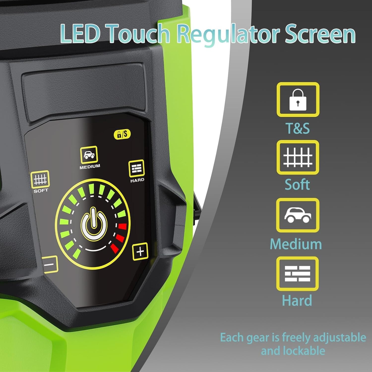 1500 PSI Power Washer with Touch Screen Adjustable Pressure, 35FT Power Cord