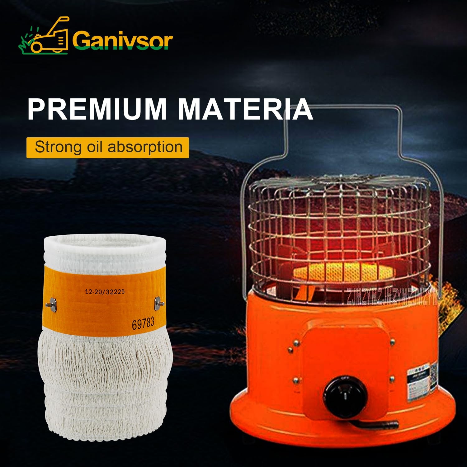 Ganivsor 32225 Kerosene Heater Wick for Kero World KW-24C DuraHeat White