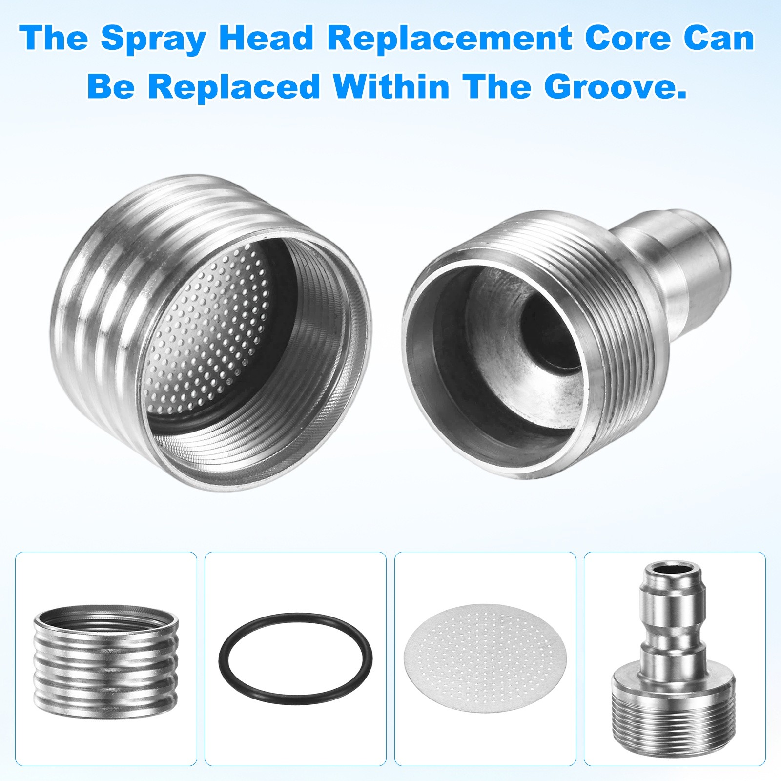 2-Pack Pressure Washer Nozzle Tips for Soft Wash, 0.3/0.5mm Soft Rain Head