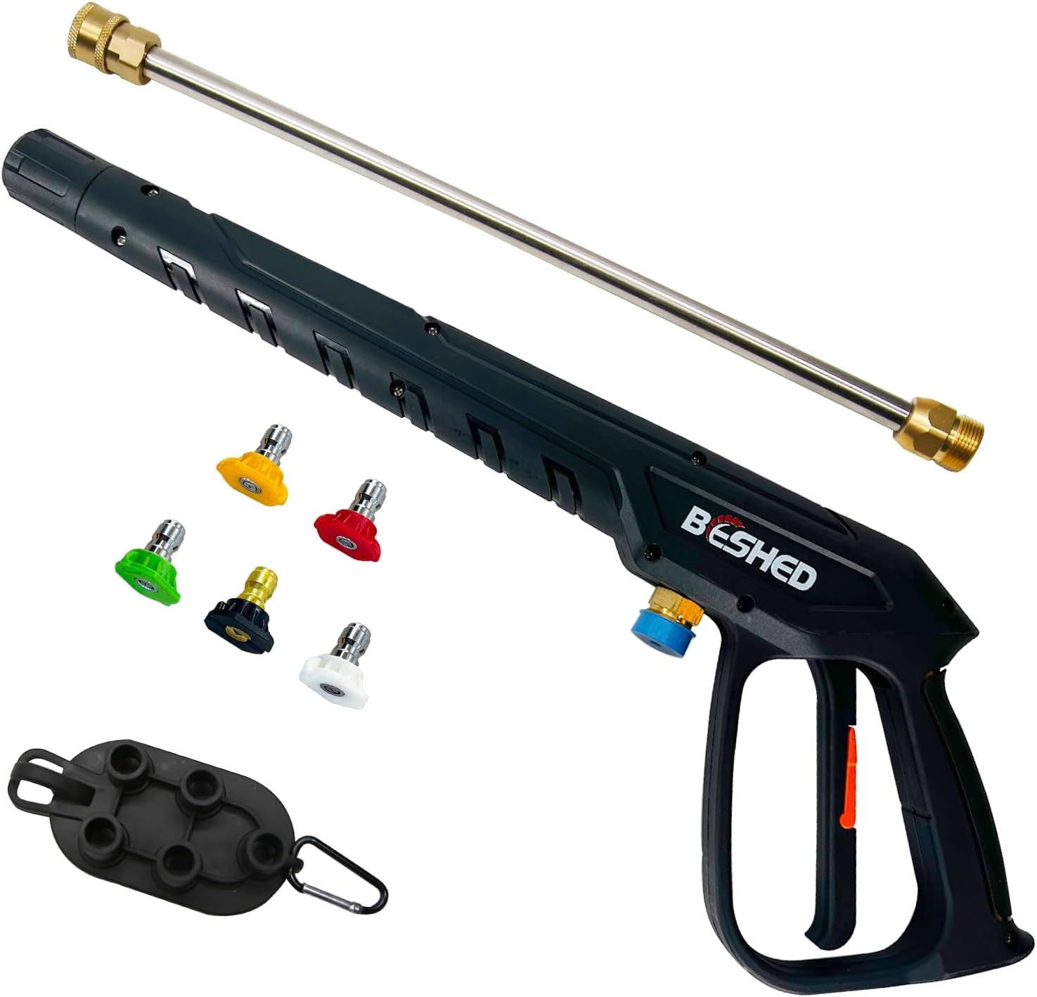 Durable Pressure Washer Gun Kit, Power Washer Gun with Replacement Extension Wan