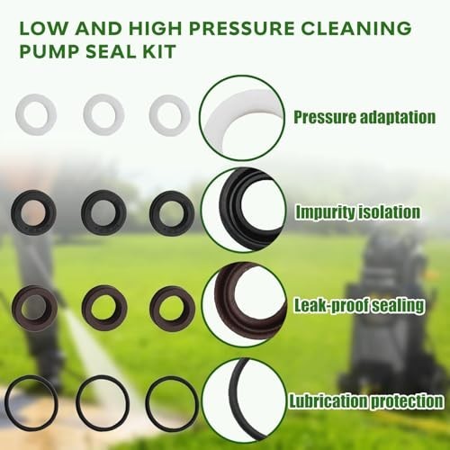 12 Pcs Pressure Washer Pump Seal Kit for Low/High Pressure Cleaning – Fits AAA 5