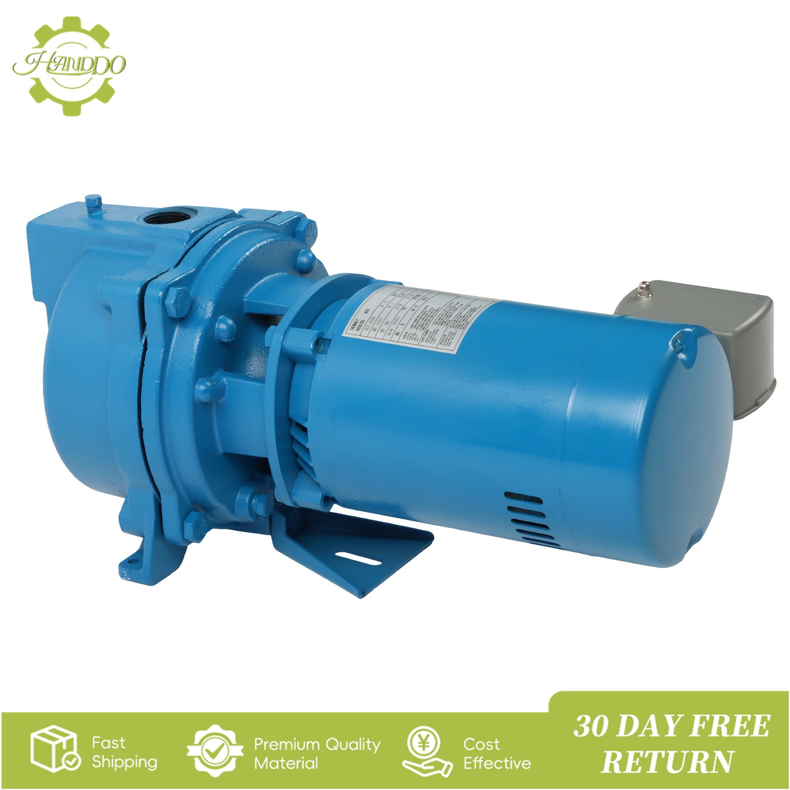 J5S Shallow Well Jet Pump 1/2 HP 16.5 GPM, Cast Iron, 115/230V Dual Voltage