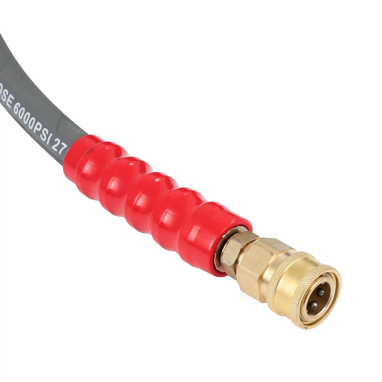 3/8″ x 50ft 6000psi Hot Water Pressure Washer Hose 2-Braid R2 Gray