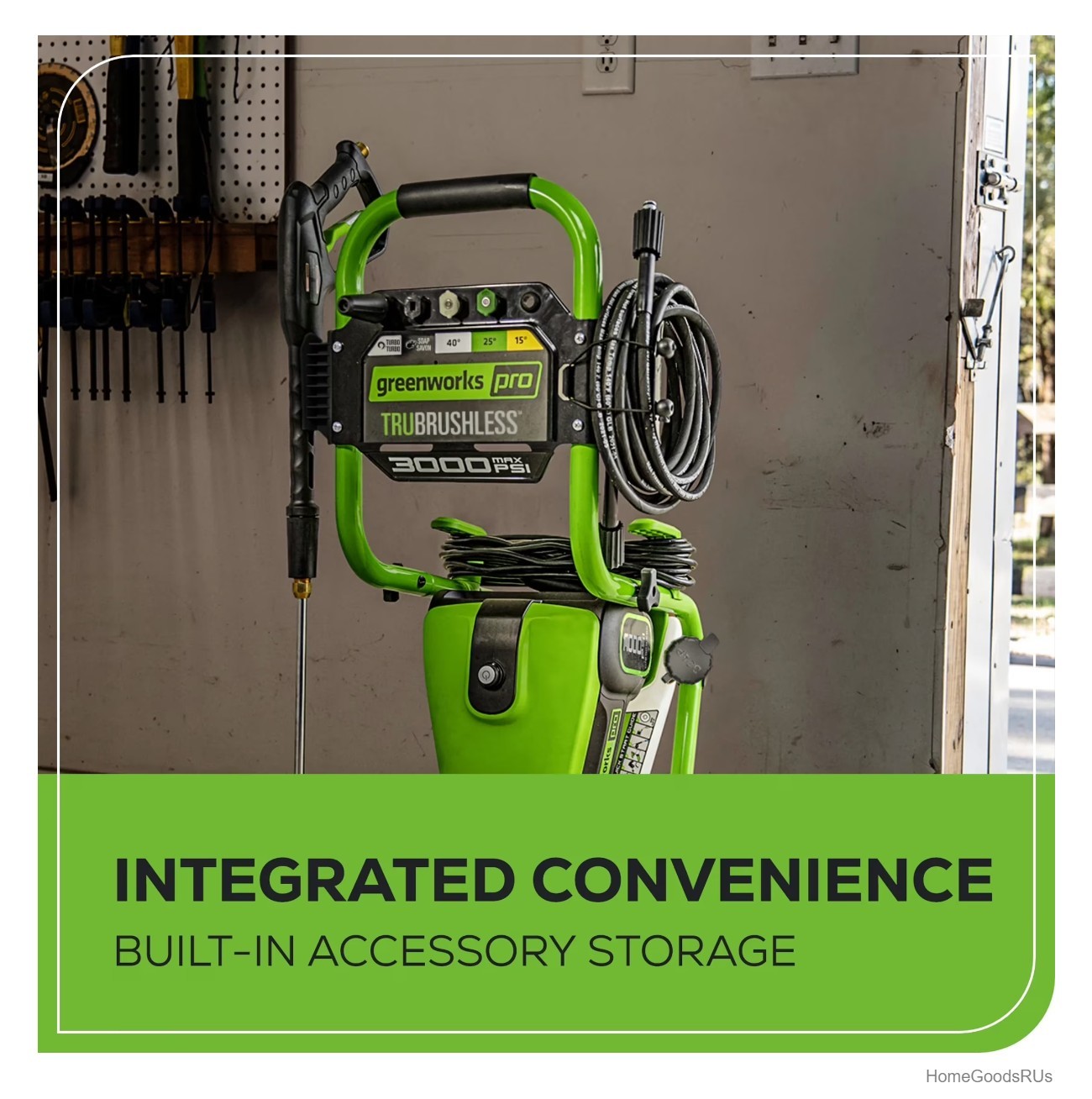 TruBrushless Electric Pressure Washer 3000 PSI 2.0 GPM Turbo Nozzle 35ft Cord