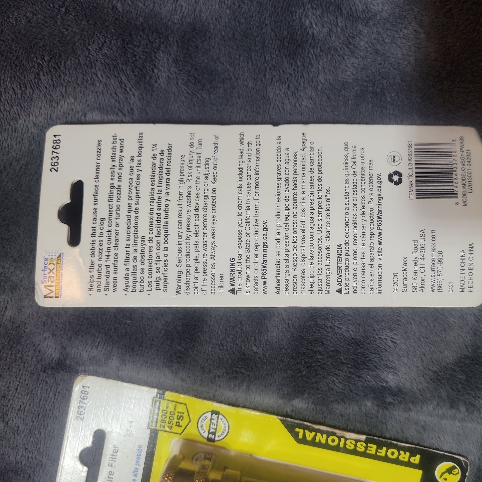 5 Pack Surface Maxx High Pressure Filter Attachment with QD Fitting #2637681