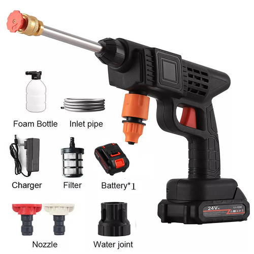 Portable Cordless Electric High Pressure Water Spray Gun Car Washer Cleaner Tool