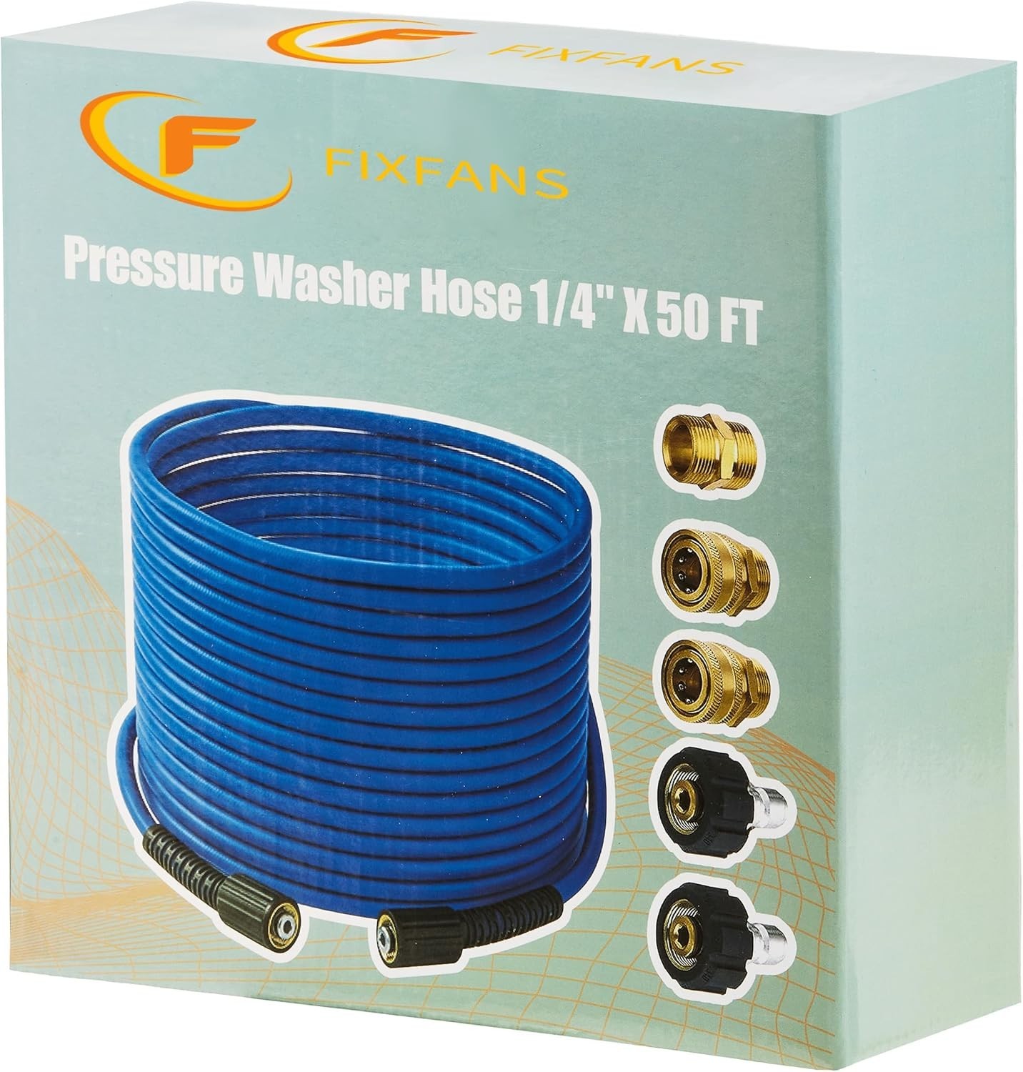 Multi-Purpose 50 FT Kink-Resistant Pressure Washer Hose with M22 Compatibility