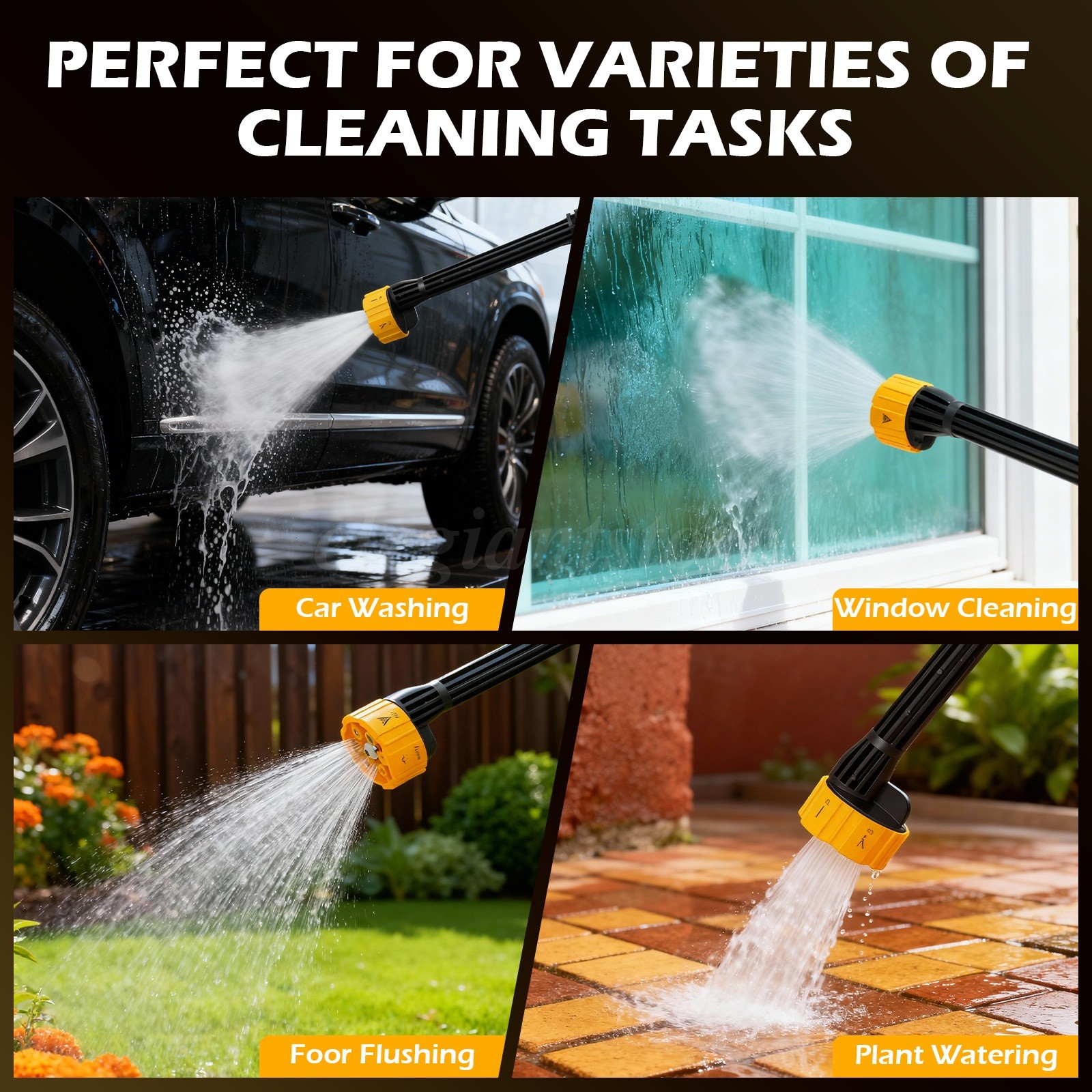 700-1160PSI Brushless Cordless Pressure Washer Rechargeable Car Garden Cleaner