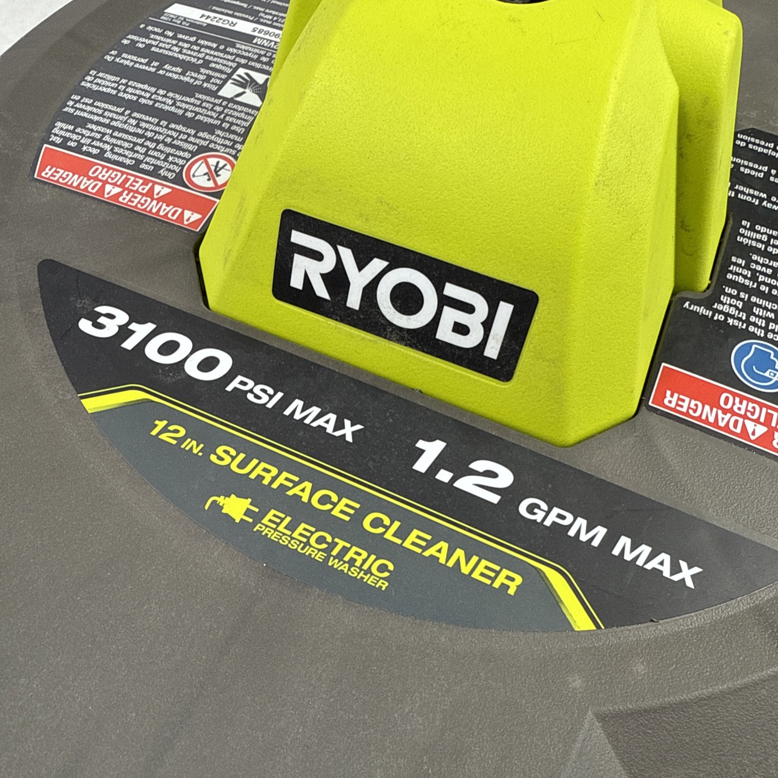 RYOBI 12in Electric Pressure Washer Surface Cleaner RY31012 3100psi 1.2GPM