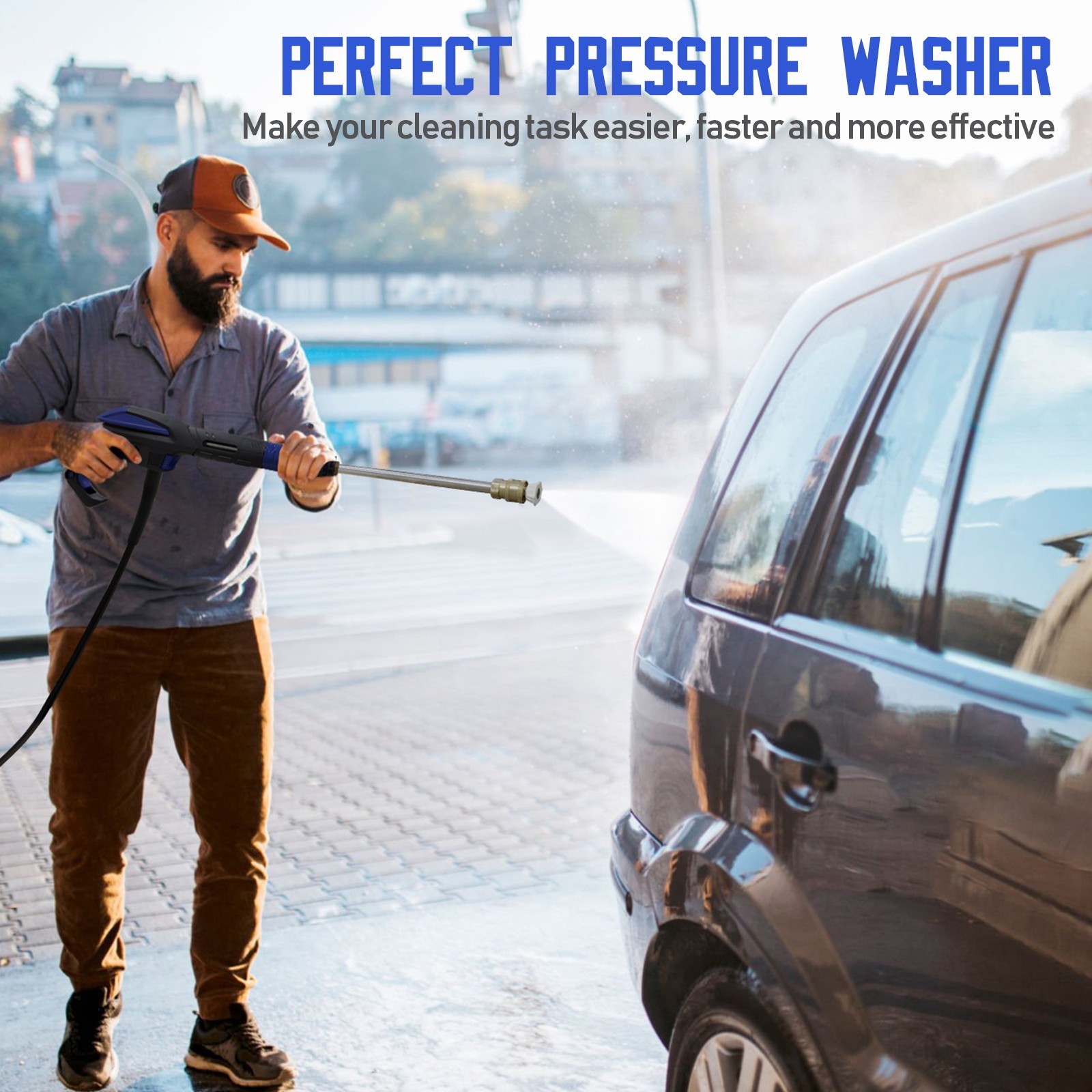 Pressure Washer 4500PSI 3.9GPM Adj-15-Level Touch Screen,car,garden,yard,fence