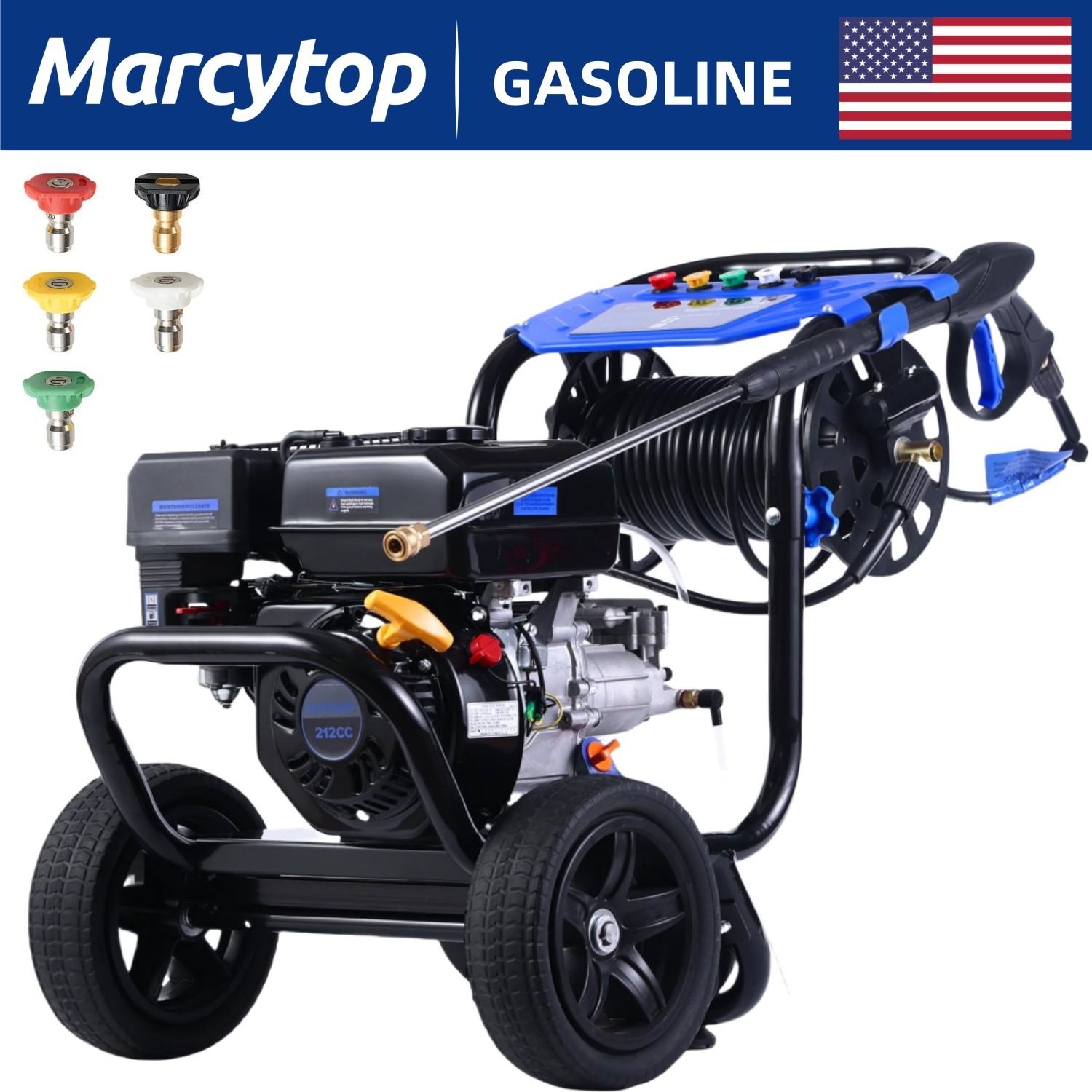 3600 PSI Gas Pressure Washer 2.3 GPM Gas High Power Washer 212CC OHV