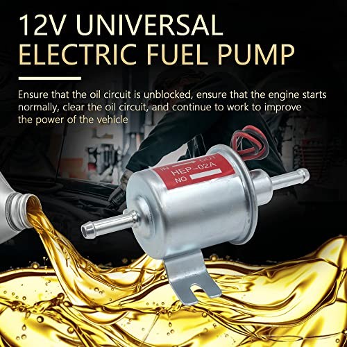 Effoexpart Universal Electric Fuel Pump 12V Transfer Low Pressure 5-9 PSI Gas