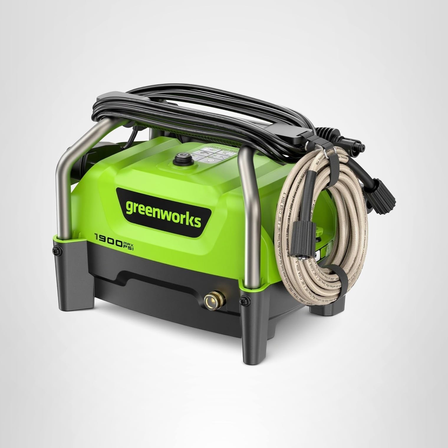 1900 PSI Electric Pressure Washer – 25°, 40°, Turbo Nozzles & Soap Applicator fo