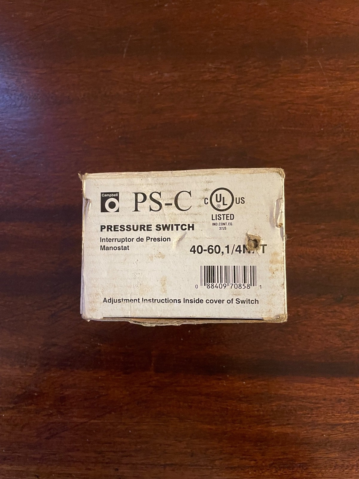 Brand New (NIB) – Campbell Water Pump Pressure Switch 40-60 PSI 1/4 NPT Brass