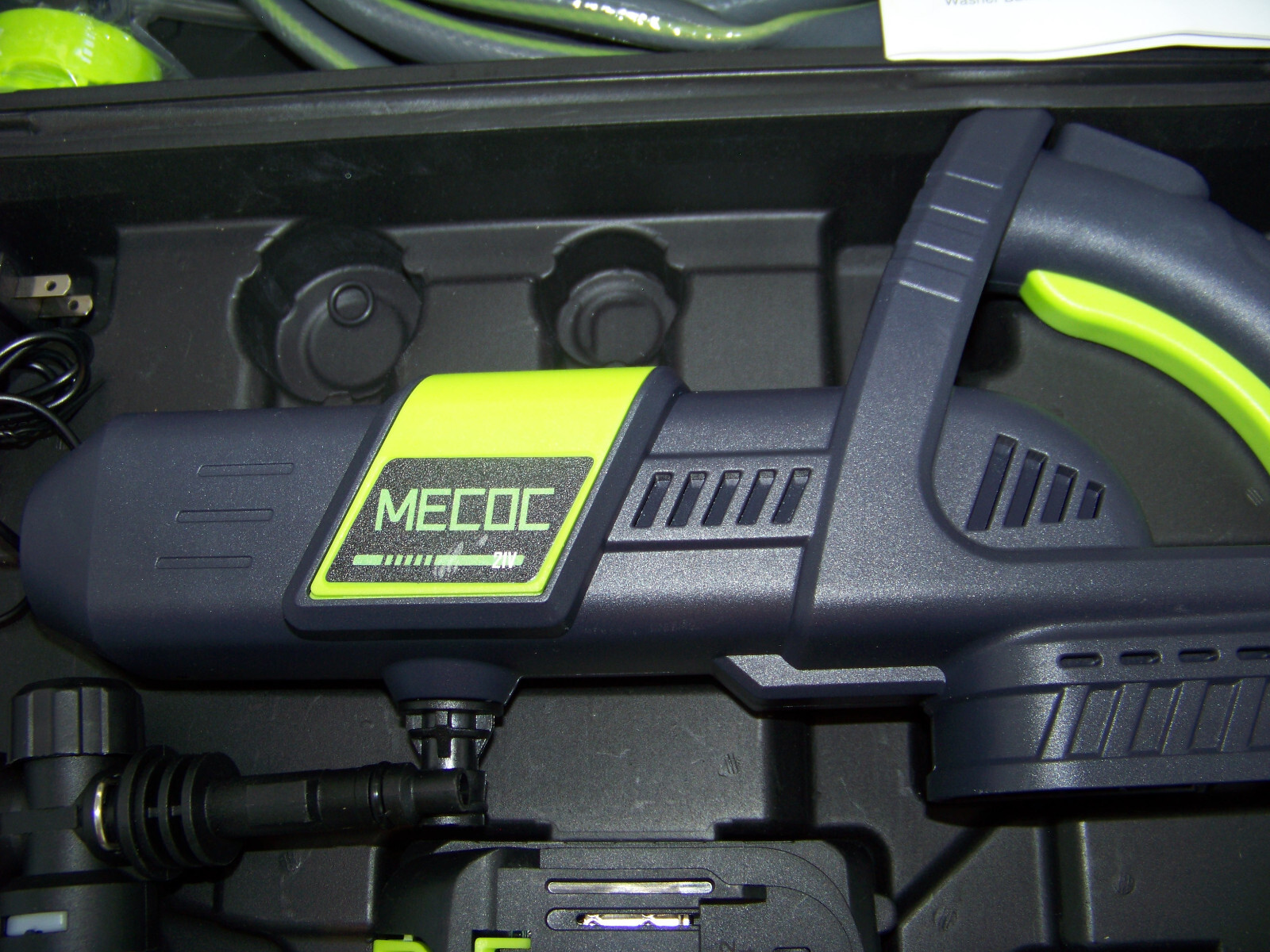 MECOC 6 in 1 Cordless Power Washer Max 970 PSI Portable Pressure 2 Batteries 21V