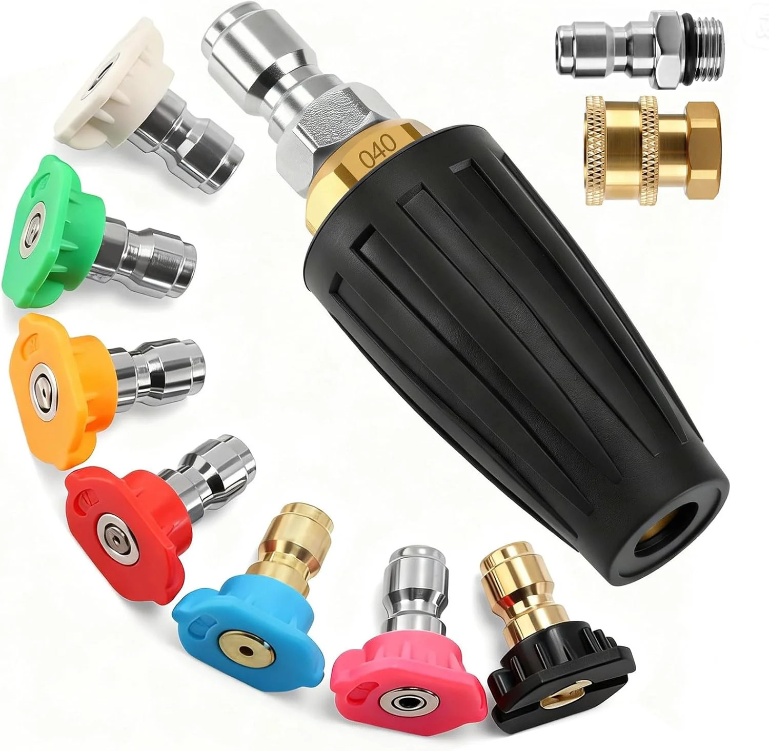 FIDISP Pressure Washer Tips Turbo Nozzle 4000 PSI, Rotating Pressure Washer Nozz