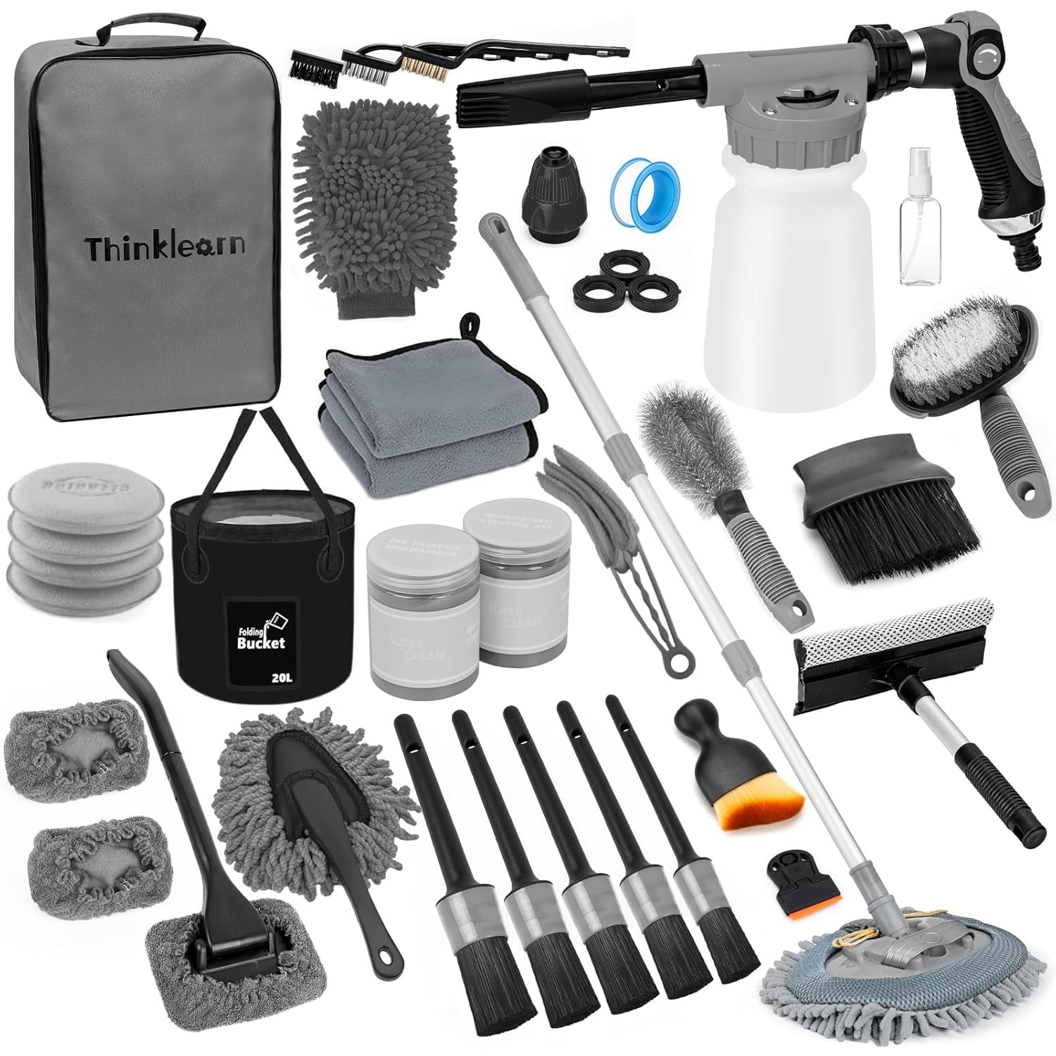 Car Wash Kit Car Cleaning Set Detailing Kit with Foam Gun Car Wash Set