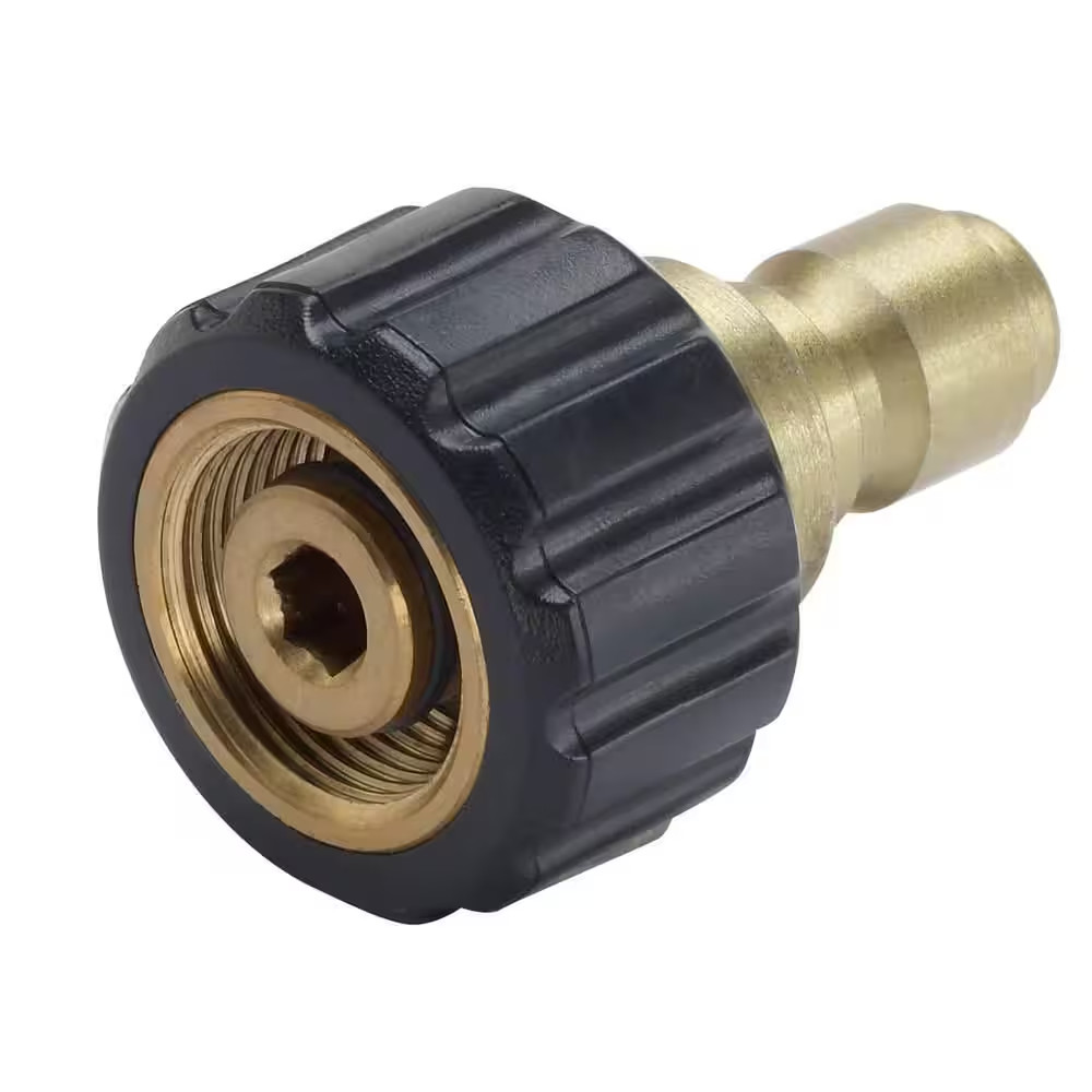 Female M22 X 3/8 In. Male Quick-Connect Coupler for Most Gas and Electric Pressu