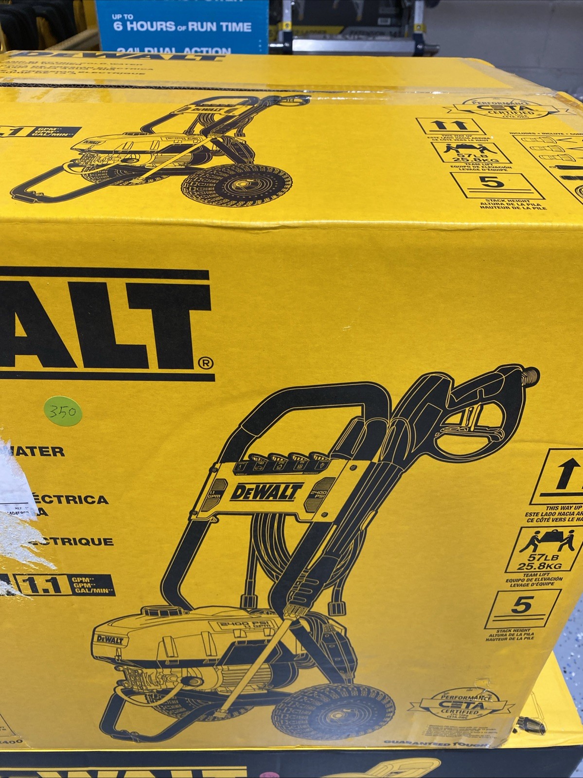DeWalt DWPW2400 Electric Cold Water Pressure Washer, 2400 Max Psi At 1.1 Gpm
