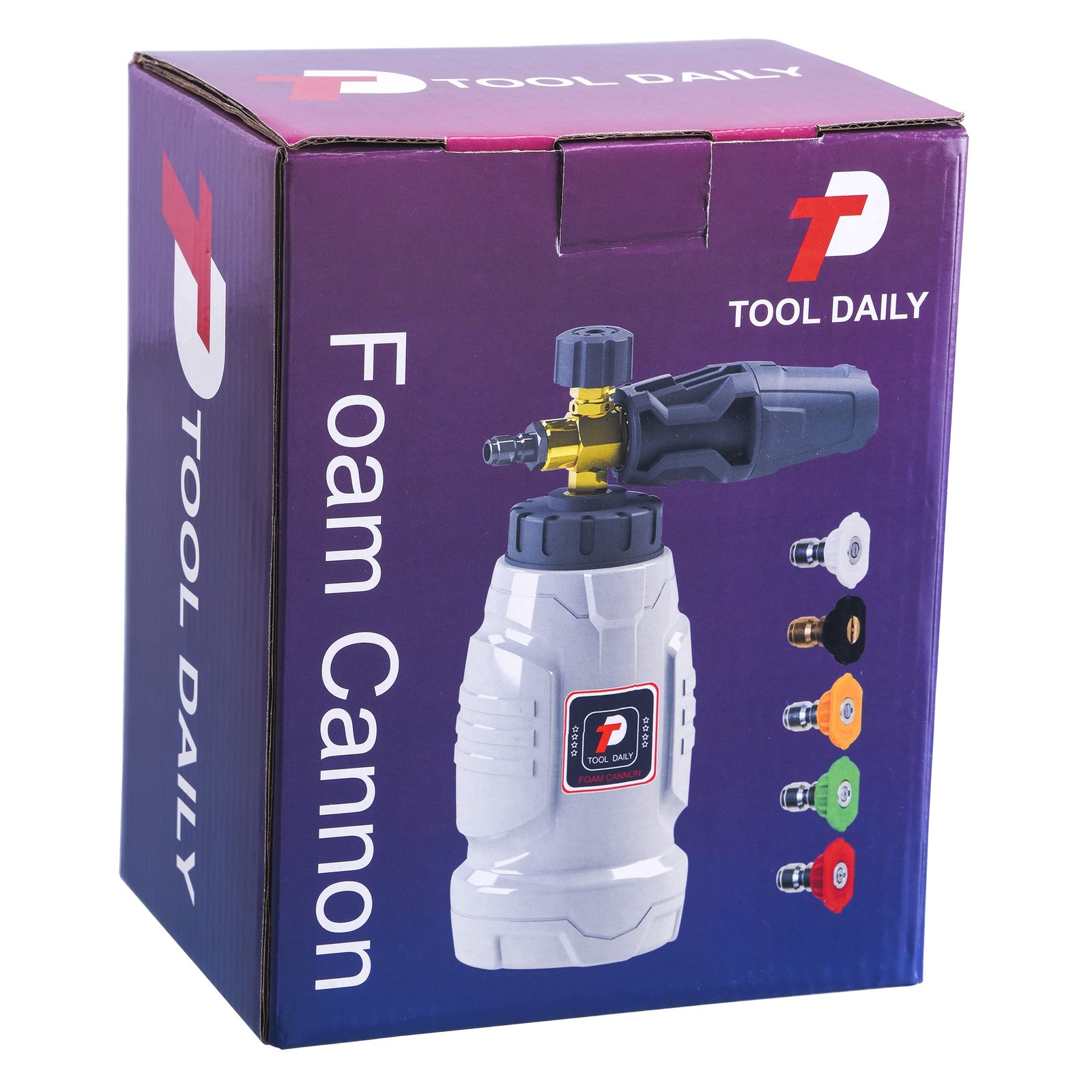 Canon De Espuma Con Conexion Rapida Y Cinco Boquillas Para Hidrolavadora