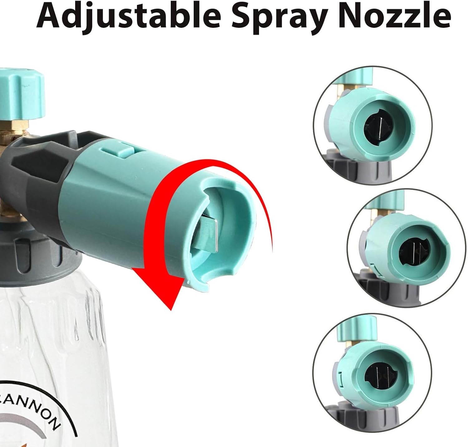 Compact High-Pressure Washer Gun with Adjustable Foam Cannon & 0.98 lb Weight