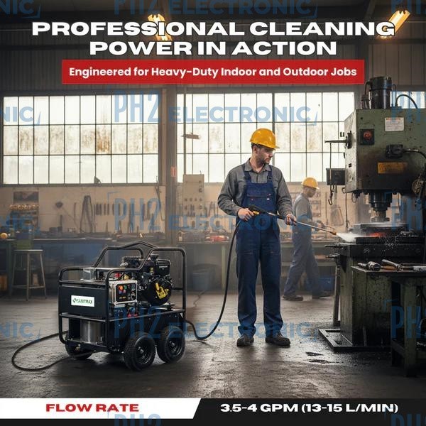SM4000 Hot & Cold Water High Pressure Washer,Gasoline Powered, 4000 PSI, 4.0 GPM