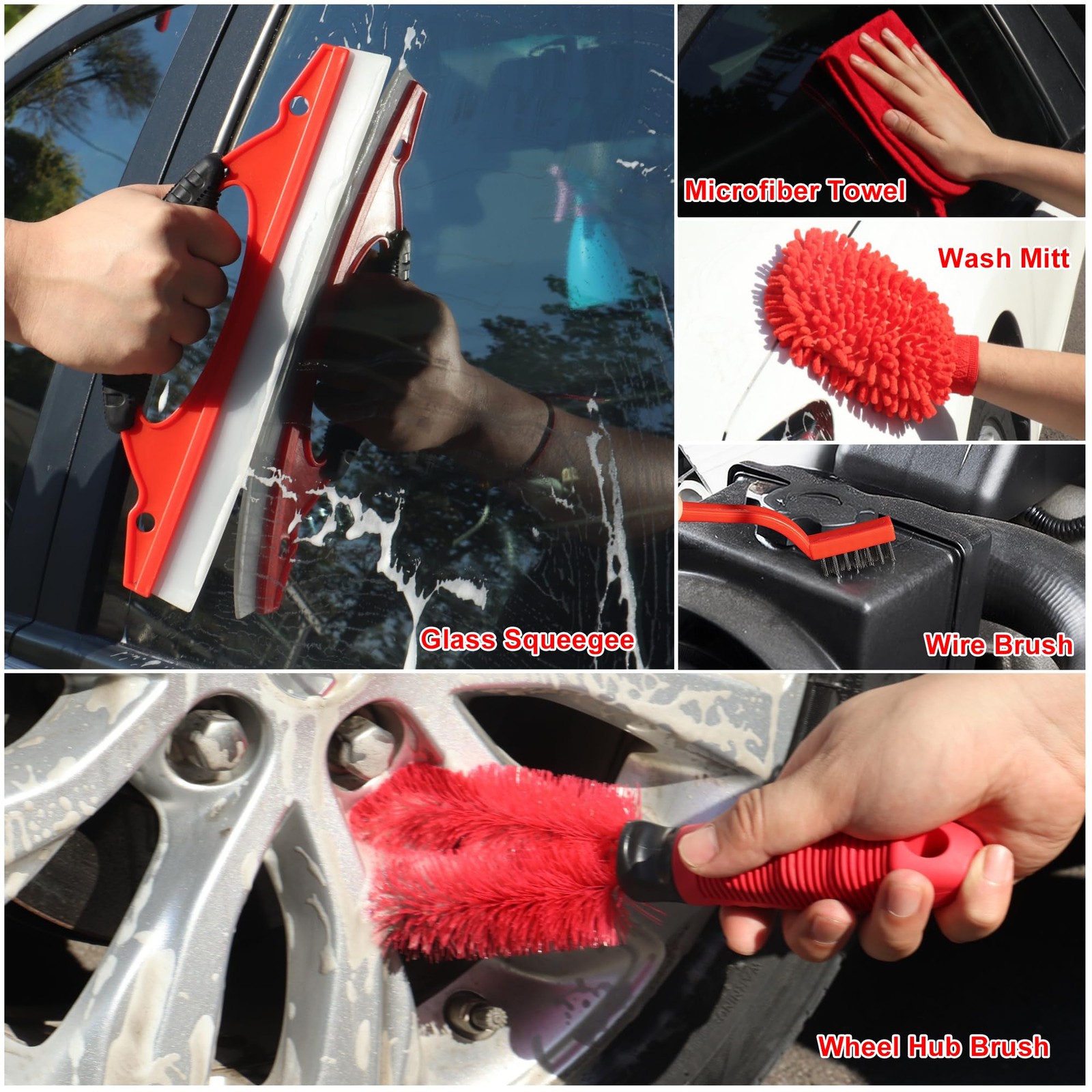 25Pcs Car Detailing Kit with Brushes, Cleaning