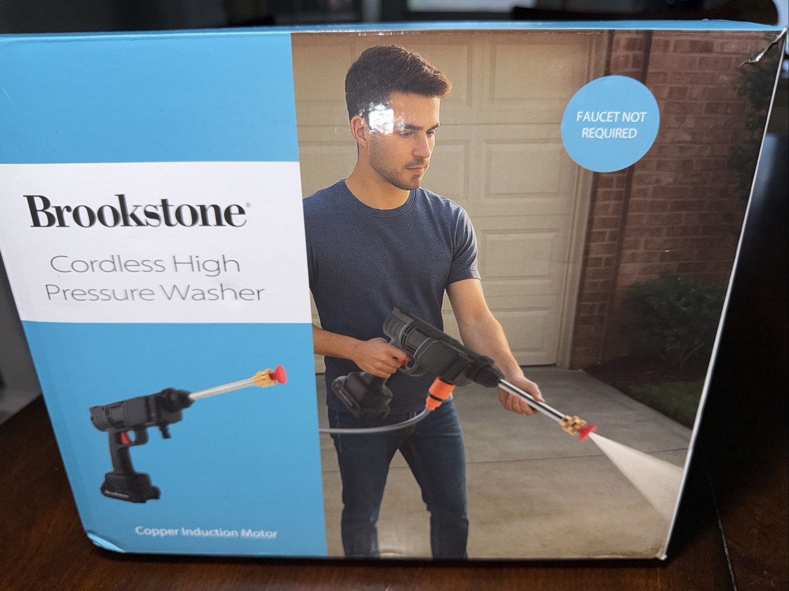 Brookstone Cordless High-Pressure Washer Portable Rechargeable Open Box (Q)