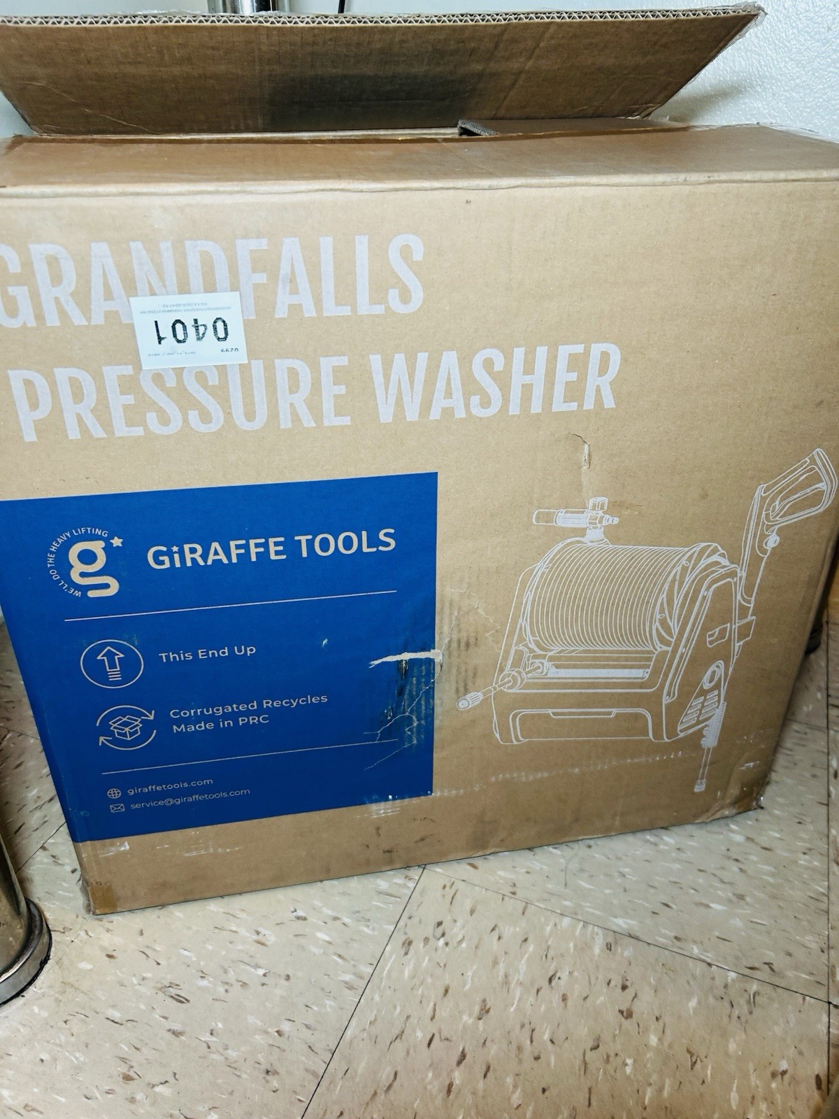 GiRAFFE TOOLS Grandfalls Cold Water Electric Pressure Washer Compact Black Kit
