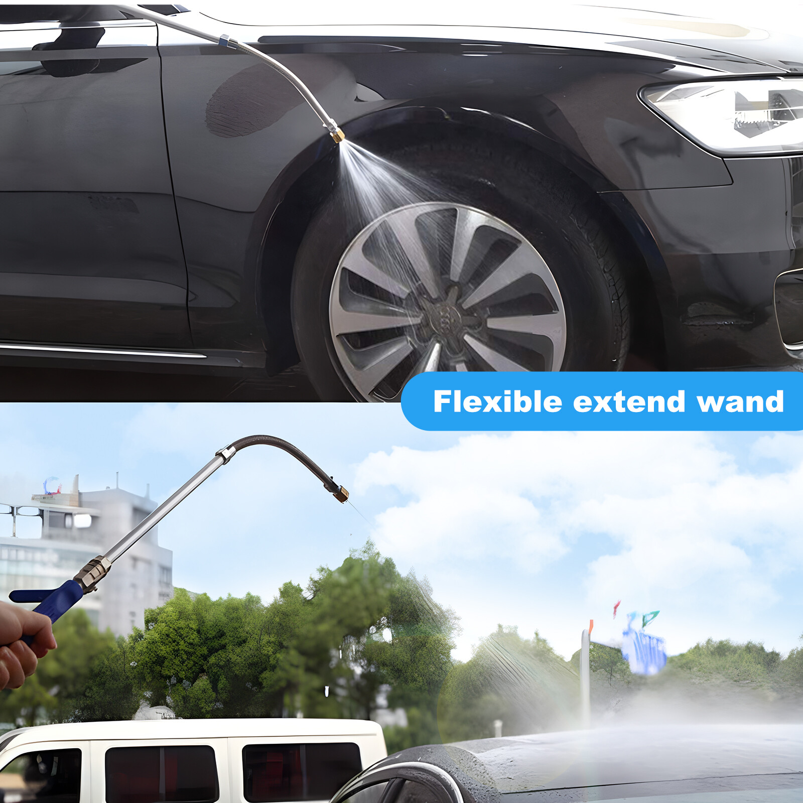 Upgraded High Pressure Power Washer Water Spray Gun Nozzle For Car Garden Hose