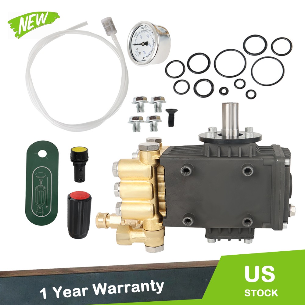 3600 PSI 4.9GPM Belt Drive Pressure Power Washer Pump 24mm Solid Shaft New