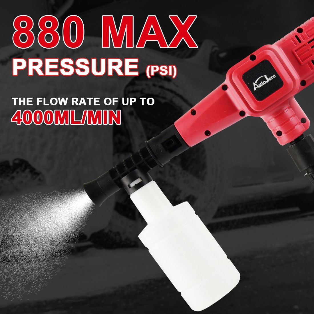 For Milwaukee18VCordless Car High Pressure Washer Gun Jet Water Wash Cleaner Gun