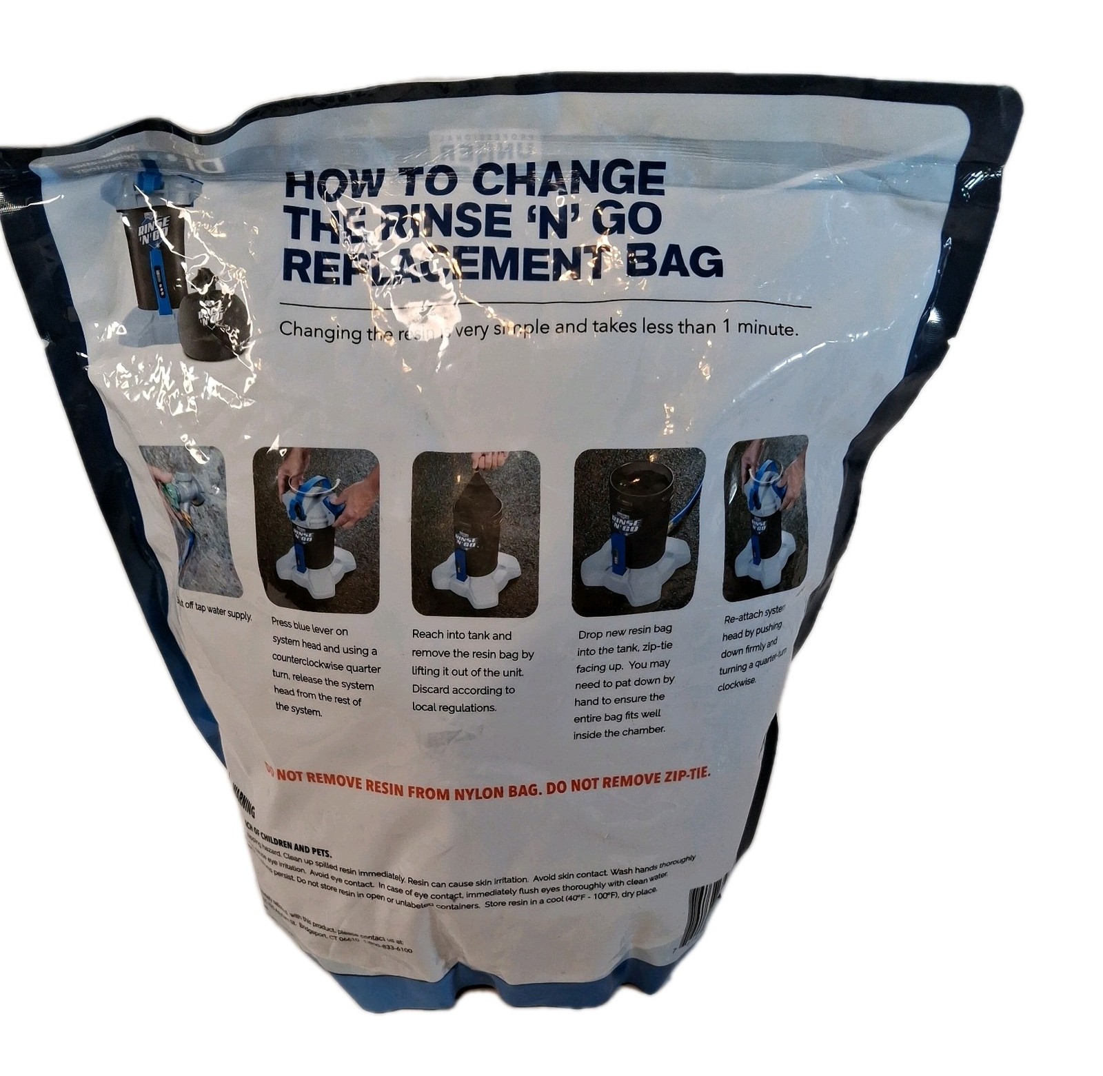Unger Professional Rinse’n’Go Spotless Car Wash Resin Filter Replacement Bag NEW
