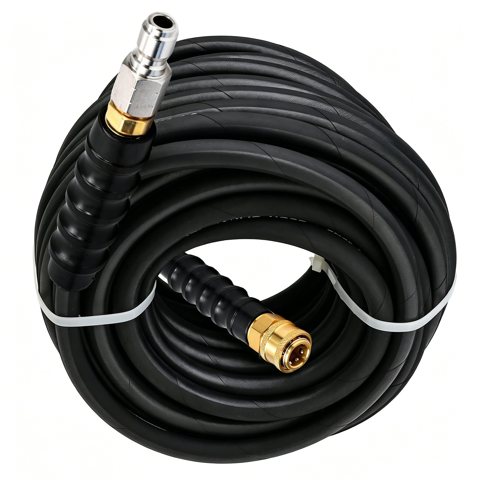 25/50/100/125′ Pressure Washer Hose 4800PSI 3/8″ Flexible Power Wire Washer Hose