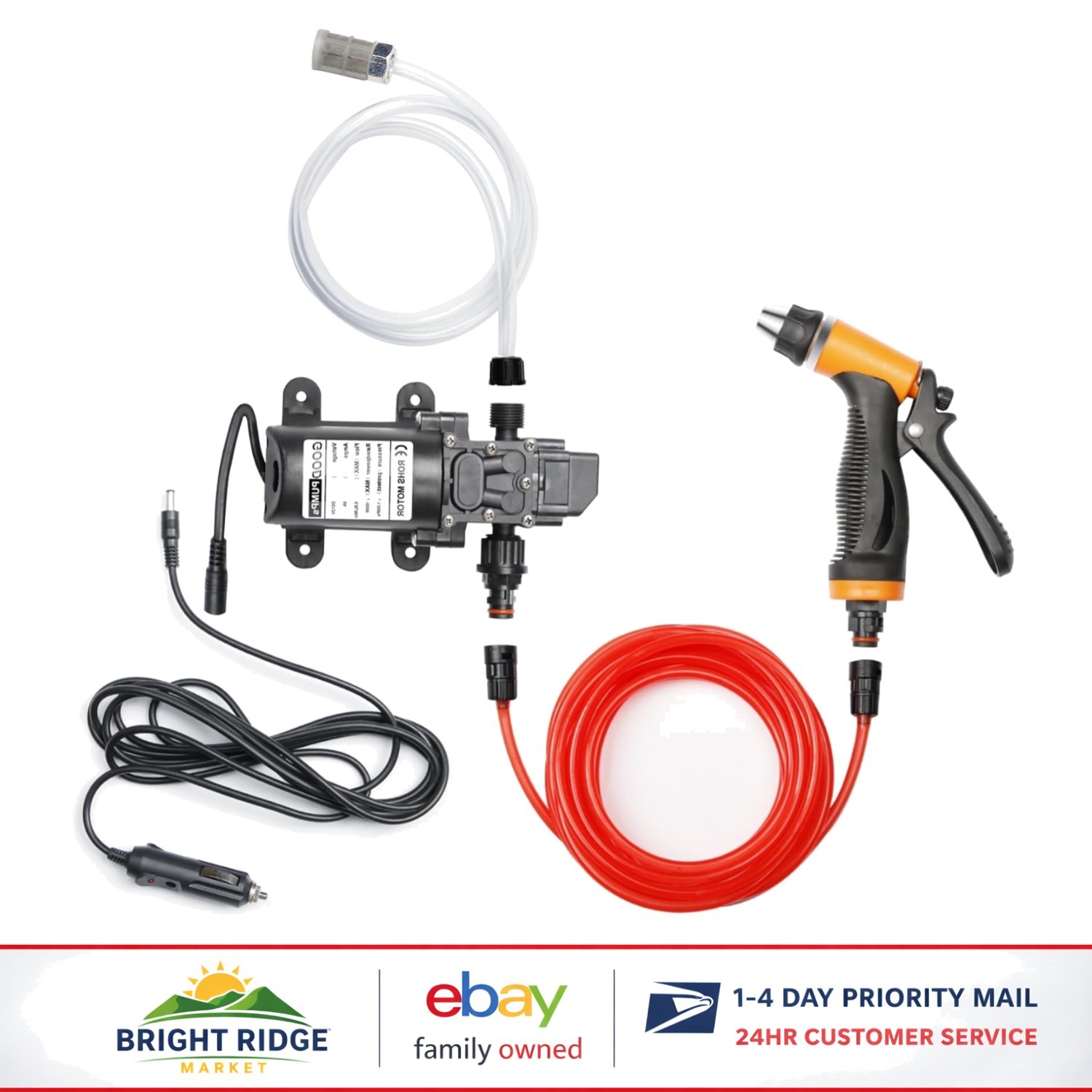 Portable Electric Pressure Washer with 20 Feet Hose for Home and Car Cleaning