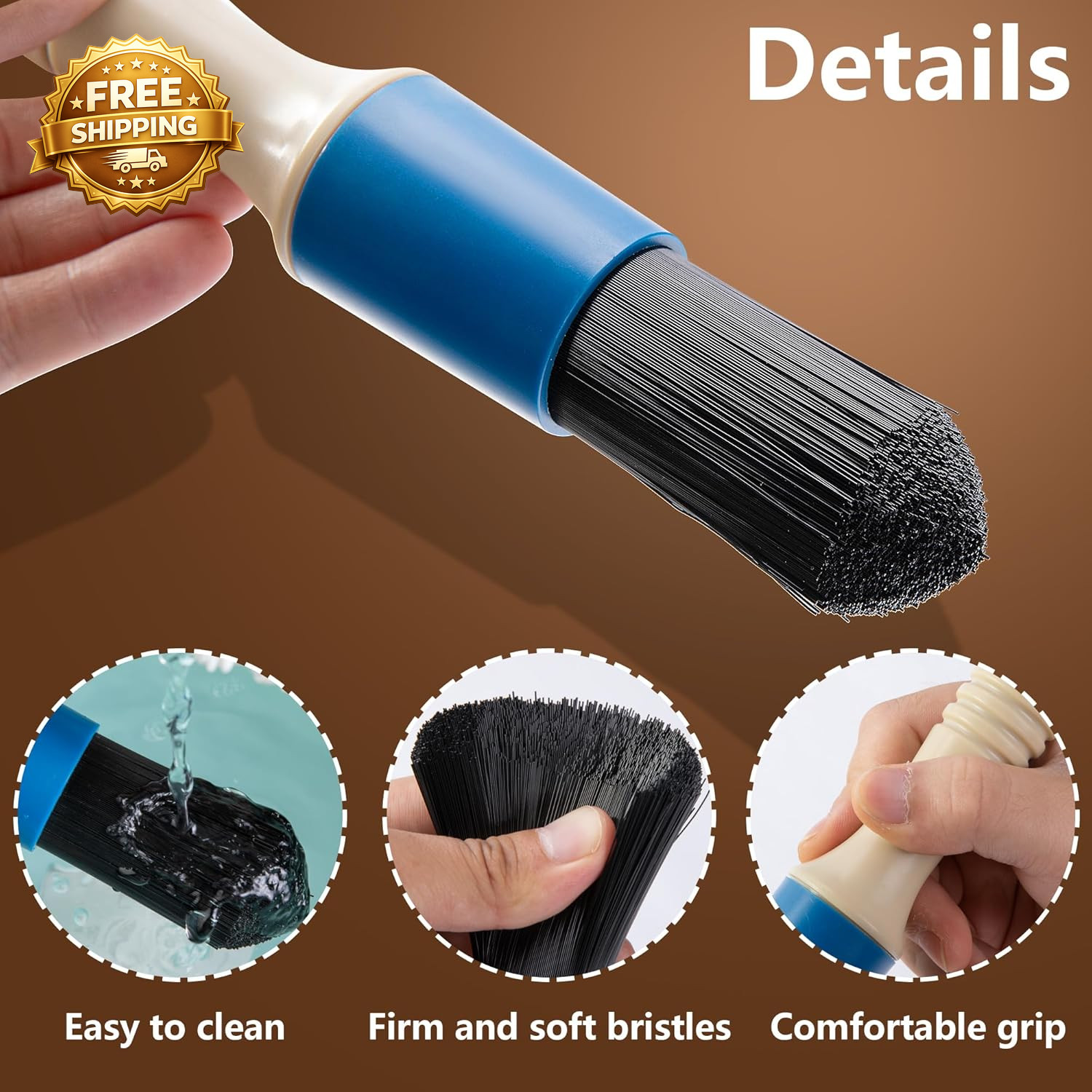 Parts Washer Brush with Hose Wear Resistant Parts Cleaning Brush with 31 Inch