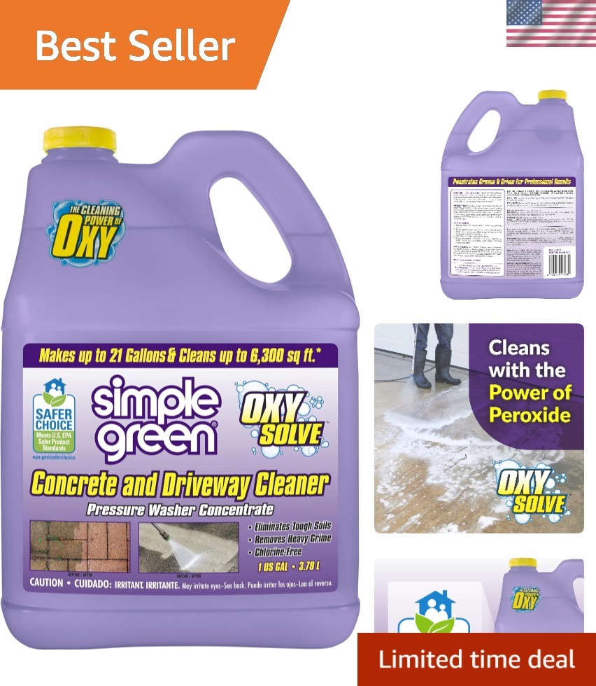 Biodegradable Oxy Solve Pressure Washer Cleaner – 128 Fl Oz for Tough Stains