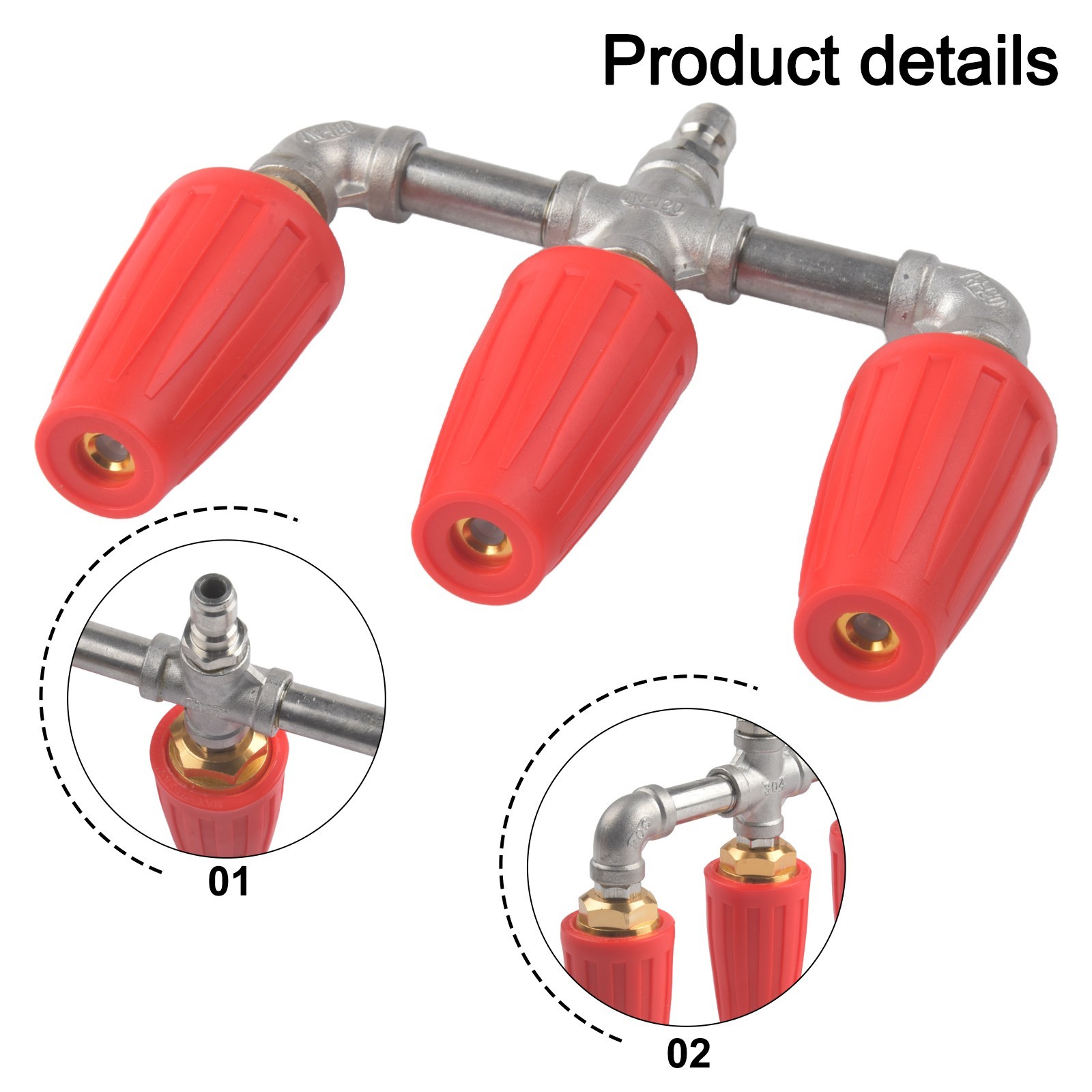 High Efficiency 360 Degree Rotary Turbo Nozzle for Outdoor Cleaning Tasks