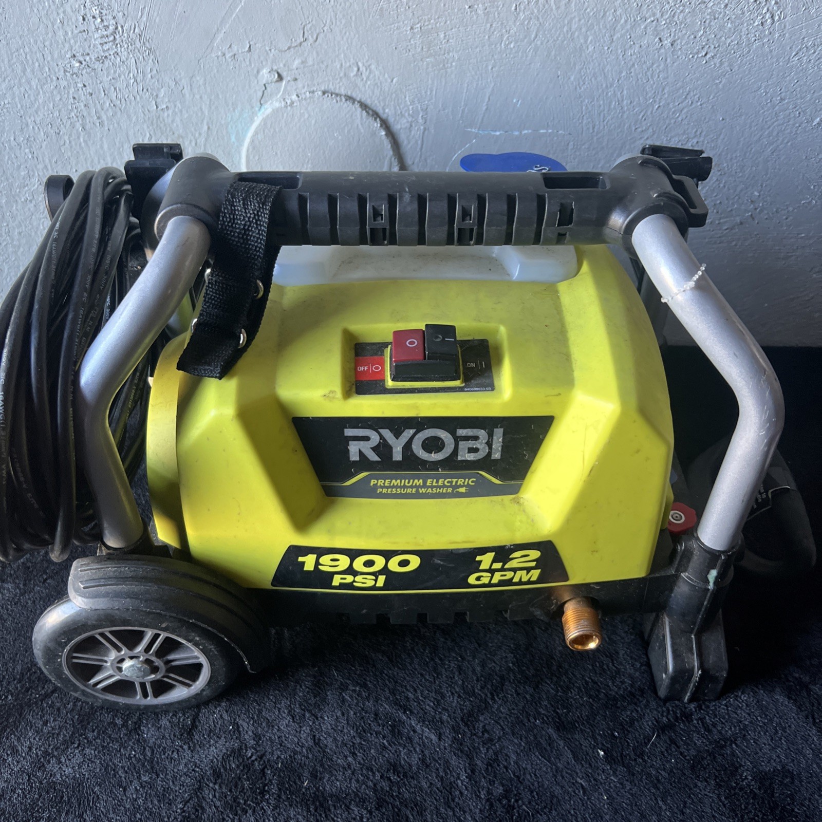 RYOBI 1900 PSI 1.2 GPM Wheeled Corded Electric Pressure Washer Unit Only