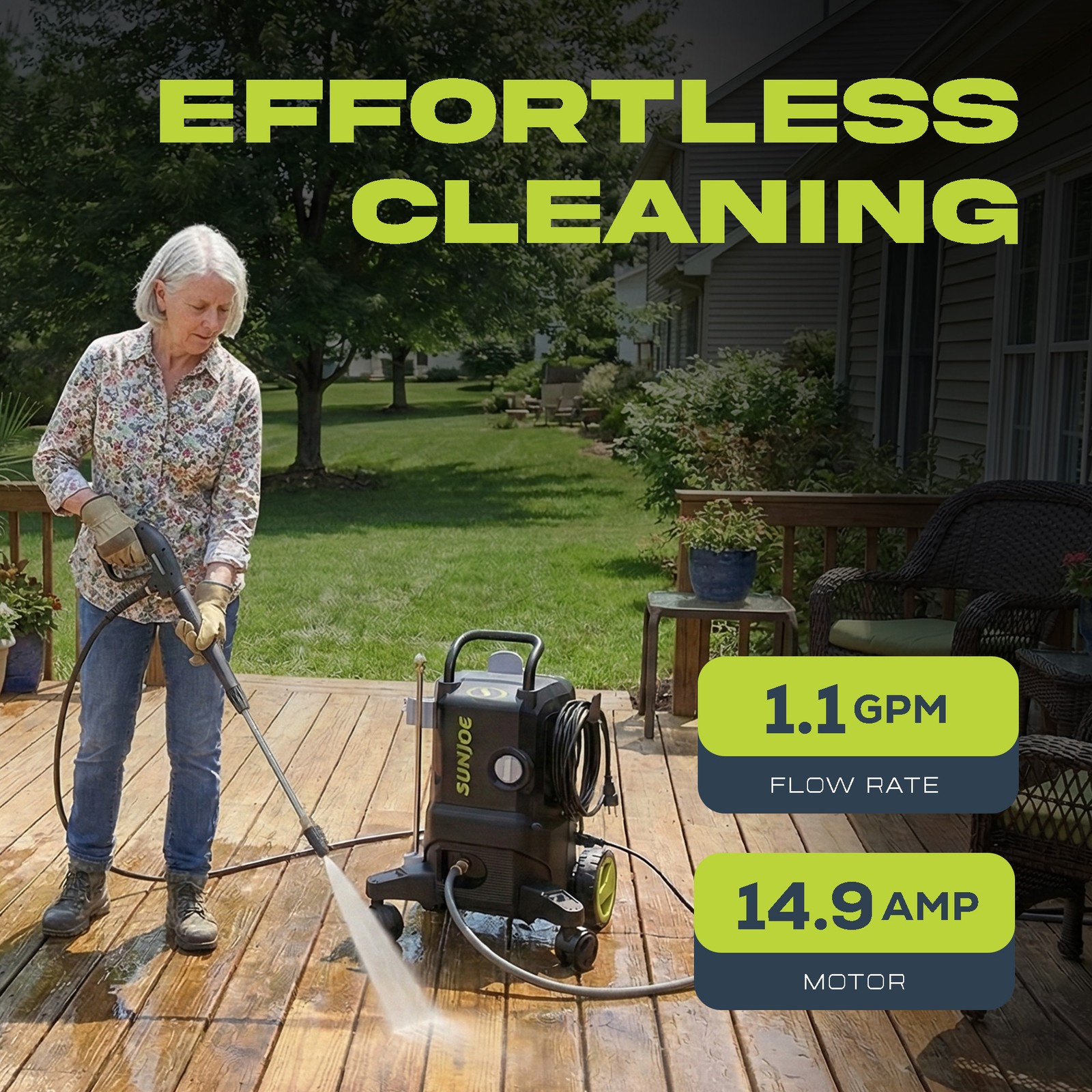 Sun Joe Electric Pressure Washer & Accessory Kit, SPX3000-QW2, PWMA Certified
