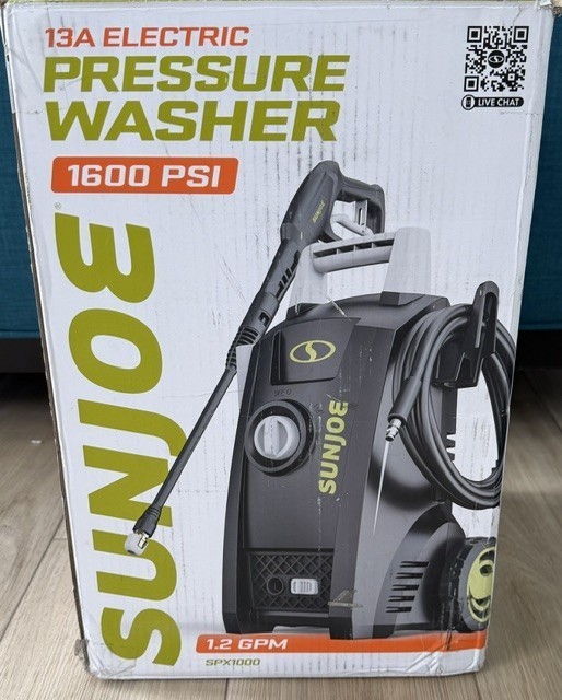 Sun Joe SPX1000 Electric Pressure Washer 1600 PSI 13A – Tested – Works