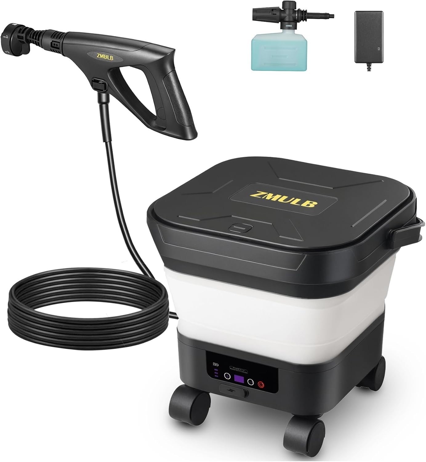 Portable Cordless Pressure Washer with Water Tank Battery Powered